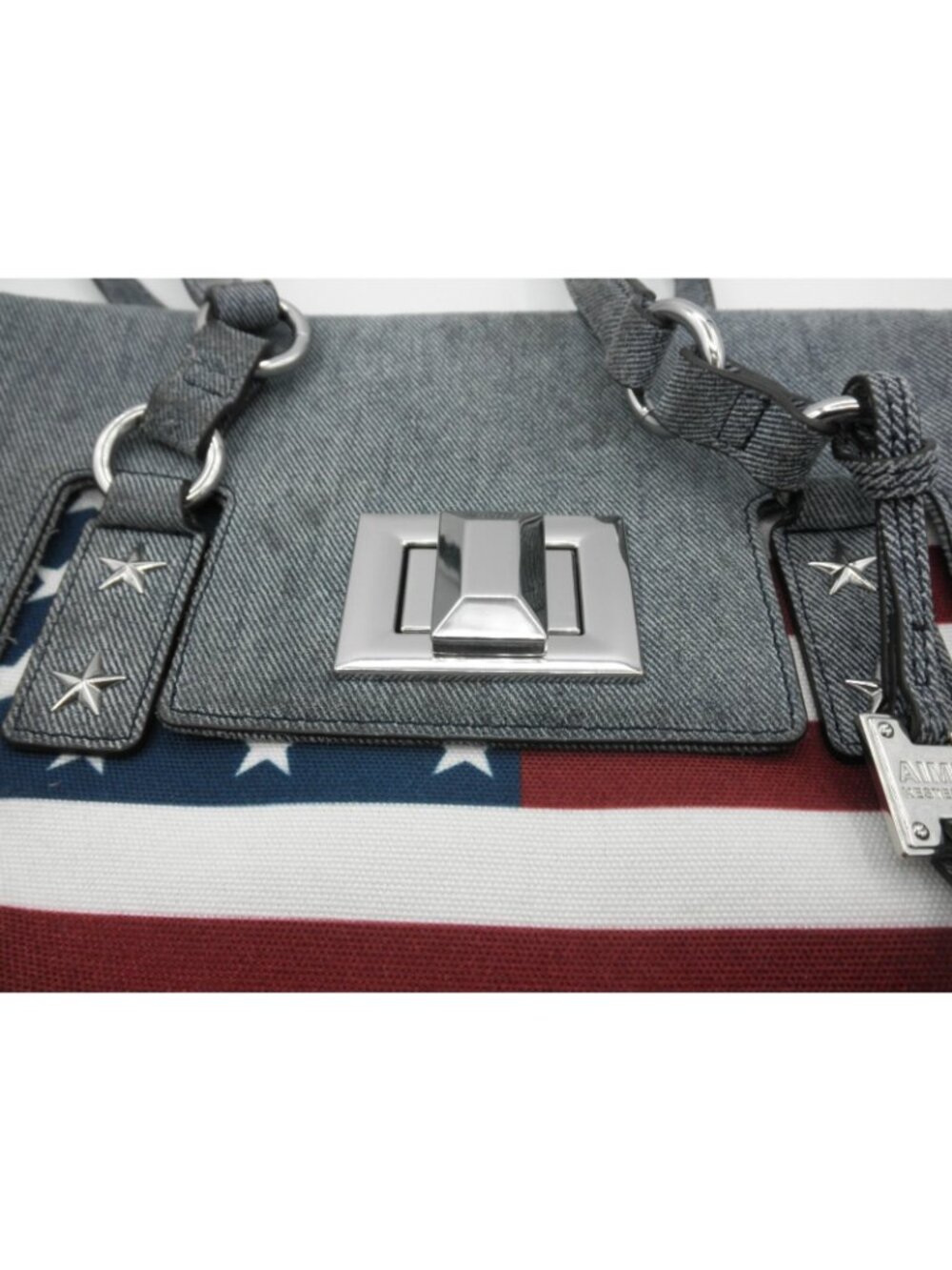 Aimee Kestenberg Hope for Warriors U.S.A. Flag Denim Shoulder Bag NEEDS WASHING! - Picture 6 of 16